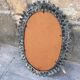 Metal oval mirror