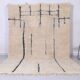 Handmade Beni Ourain Berber rug, size 2/3 m.