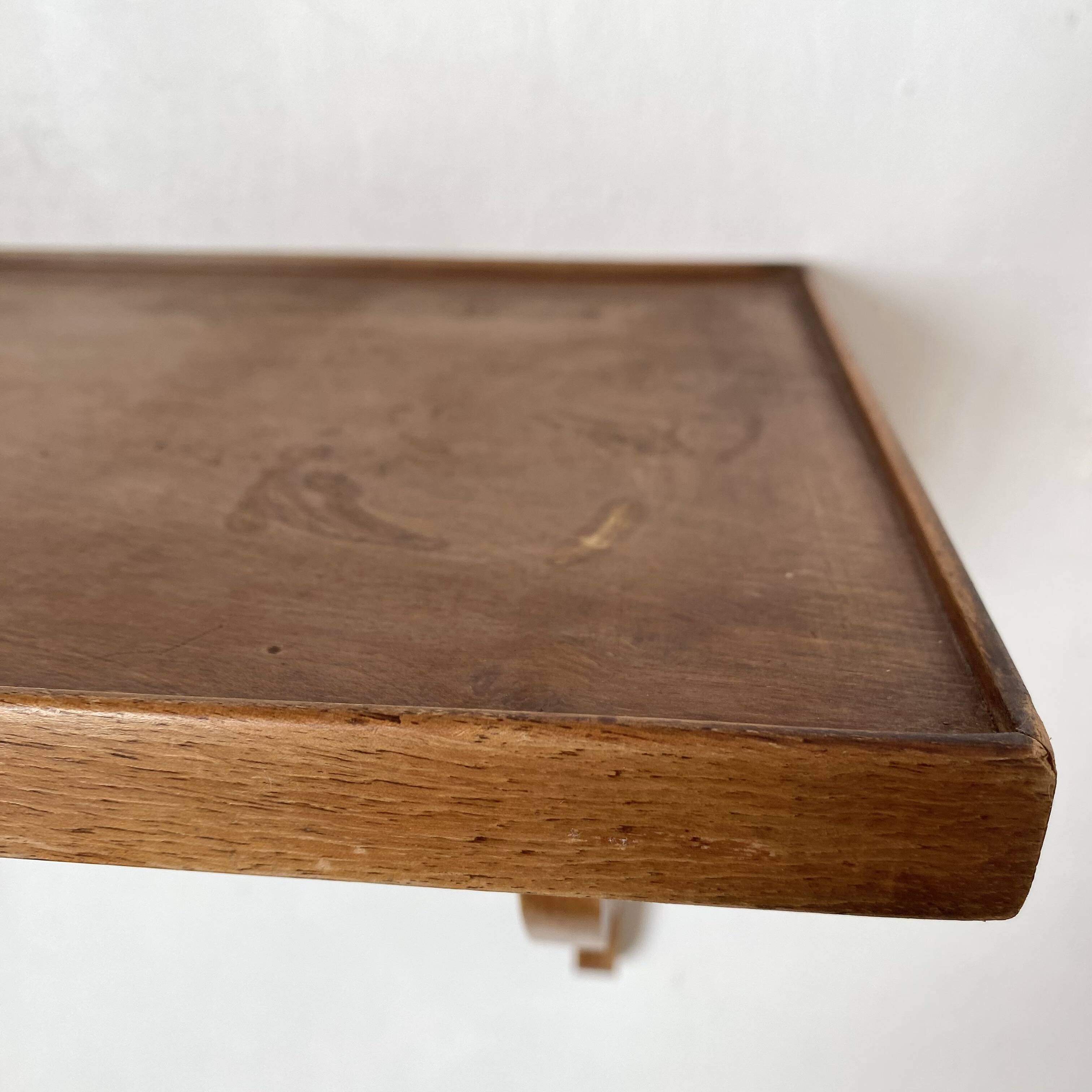 solid beech wood wall shelf