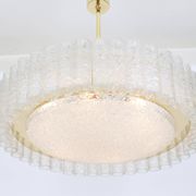 1 of 2 Stunning Murano Glass Tubes Ceiling Light by Doria, Germany, 1960s