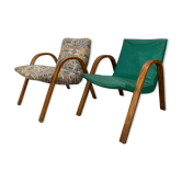 Pair of Bow Wood Hugues Steiner armchairs for Baumann