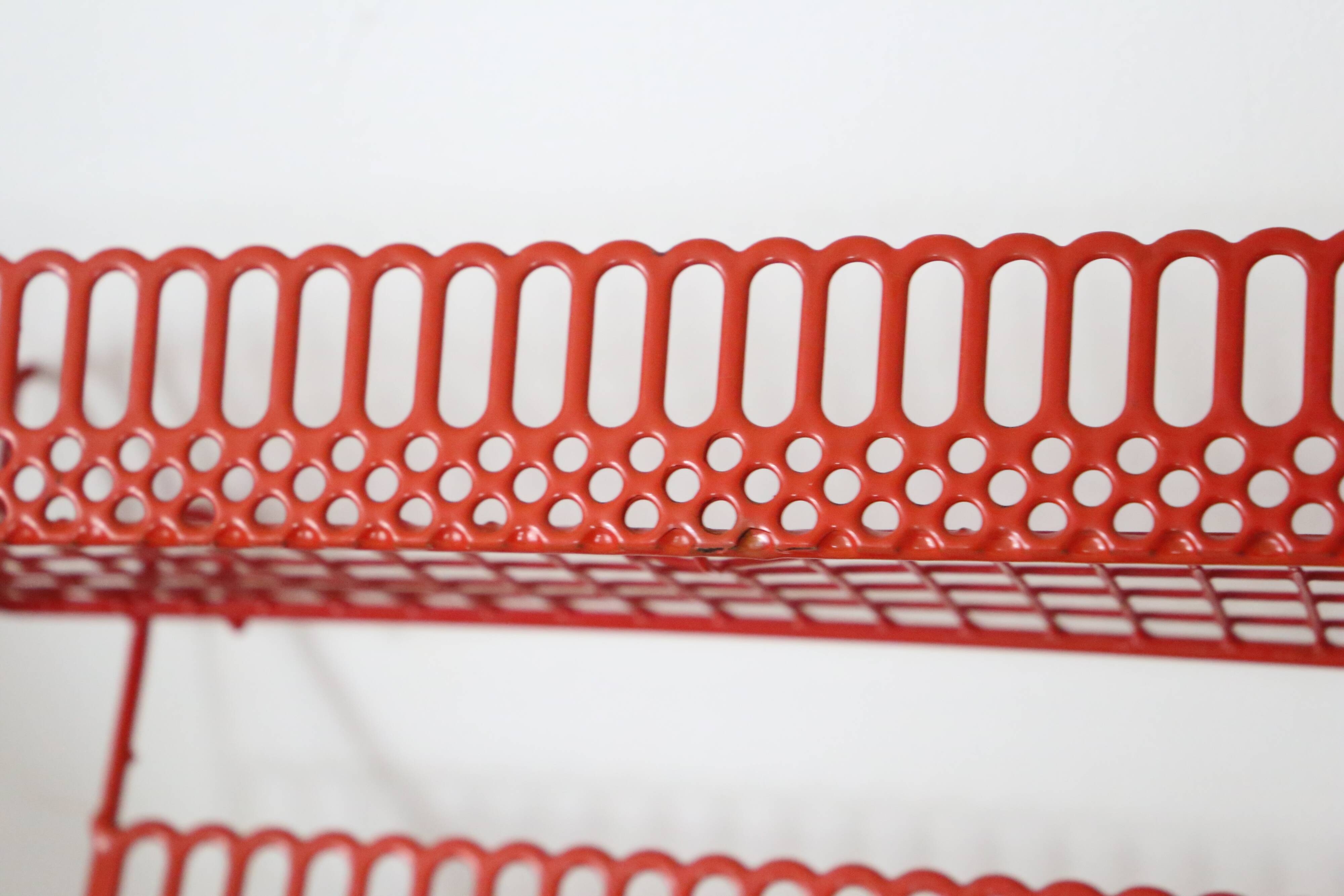 Wall shelf, vintage metal