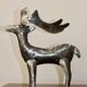 Sculpture de renne suédoise en étain/métal