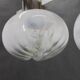 1970s Chrome Plated Chandelier with Murano Glass , Italy