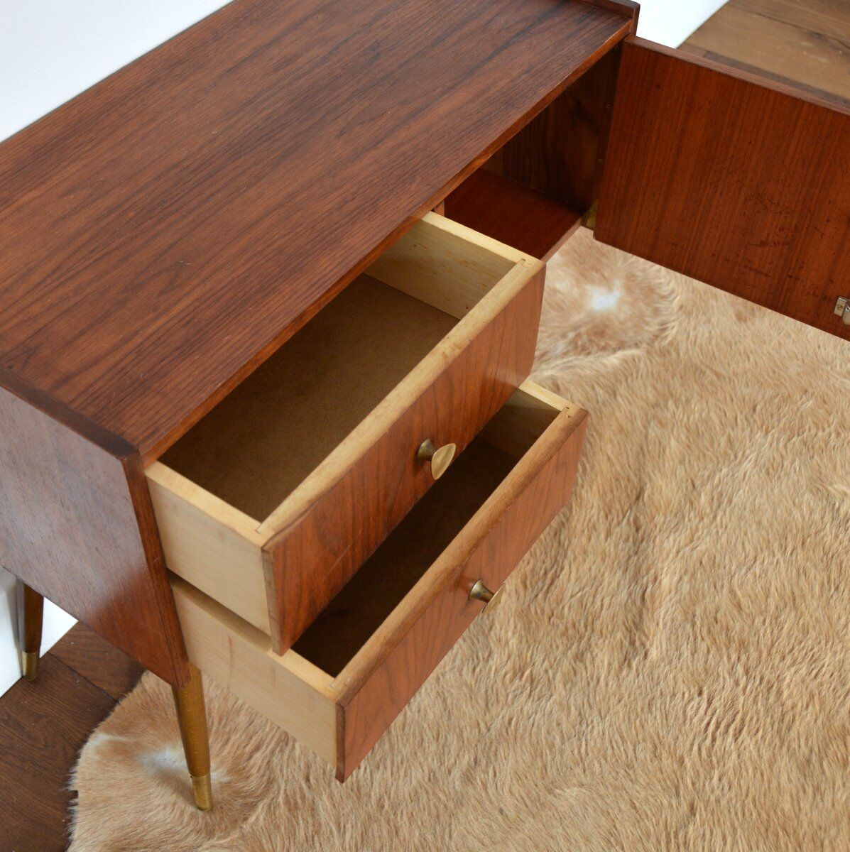 Console, bedside feet compass vintage 1950s