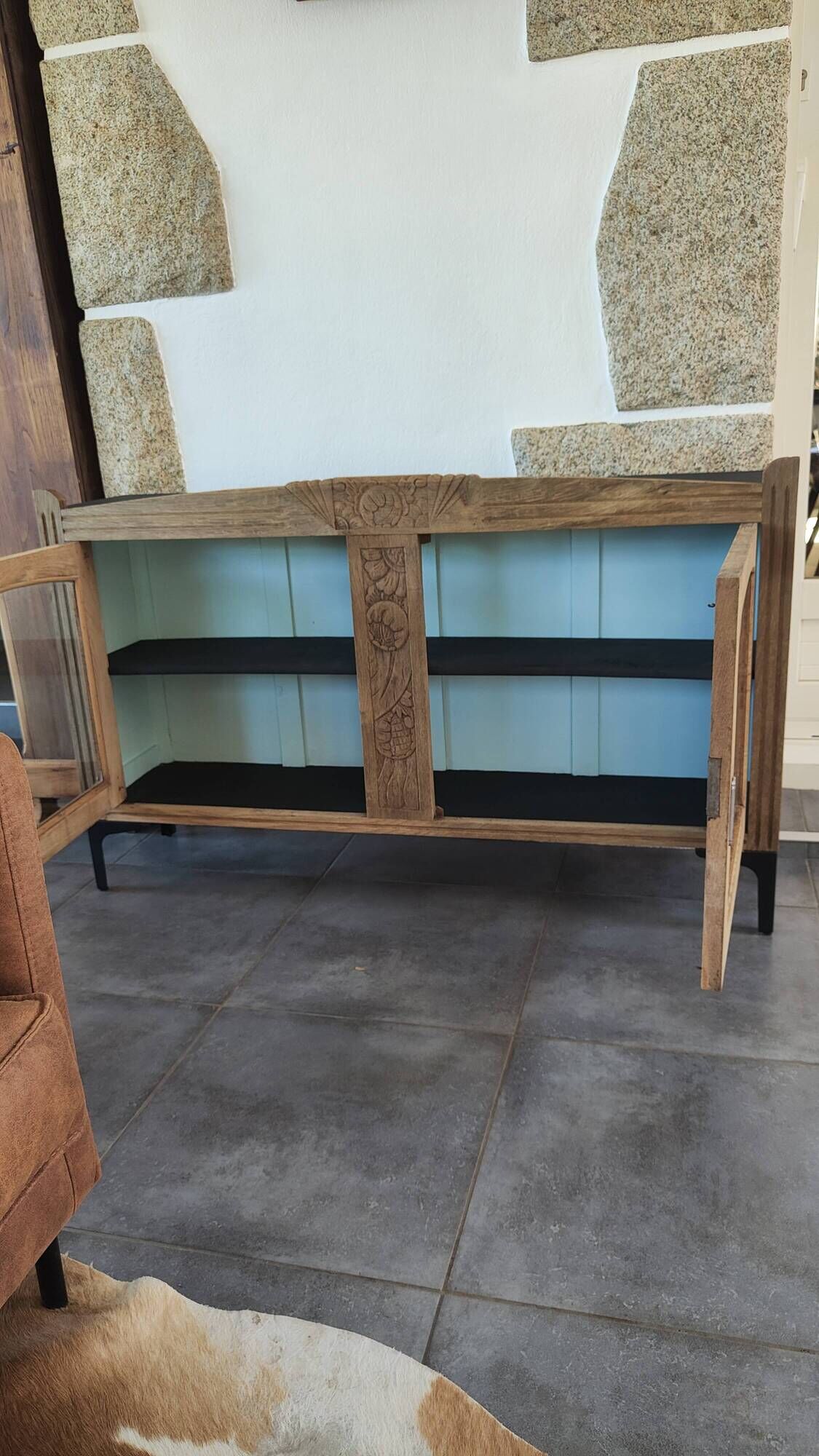Art Deco buffet in solid oak