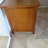 Vintage modernist desk - 5 drawers - shelf - 1950s - closure mechanism