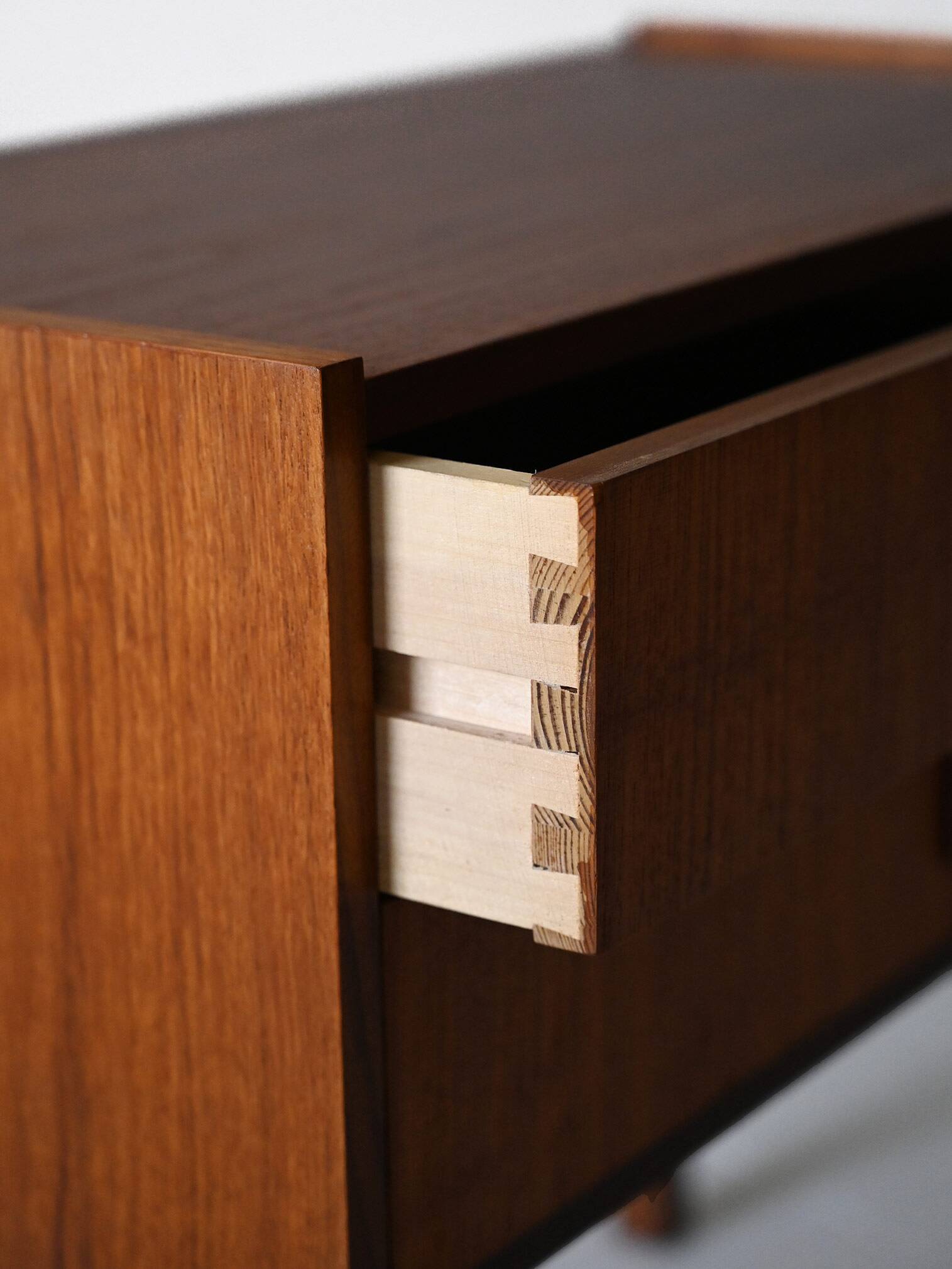Vintage 1960s nightstand with two drawers