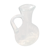 Bluish green glass decanter