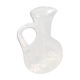 Bluish green glass decanter