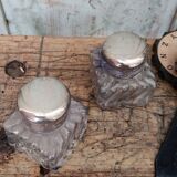 Lot de deux encriers en cristal