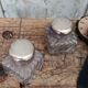 Lot de deux encriers en cristal