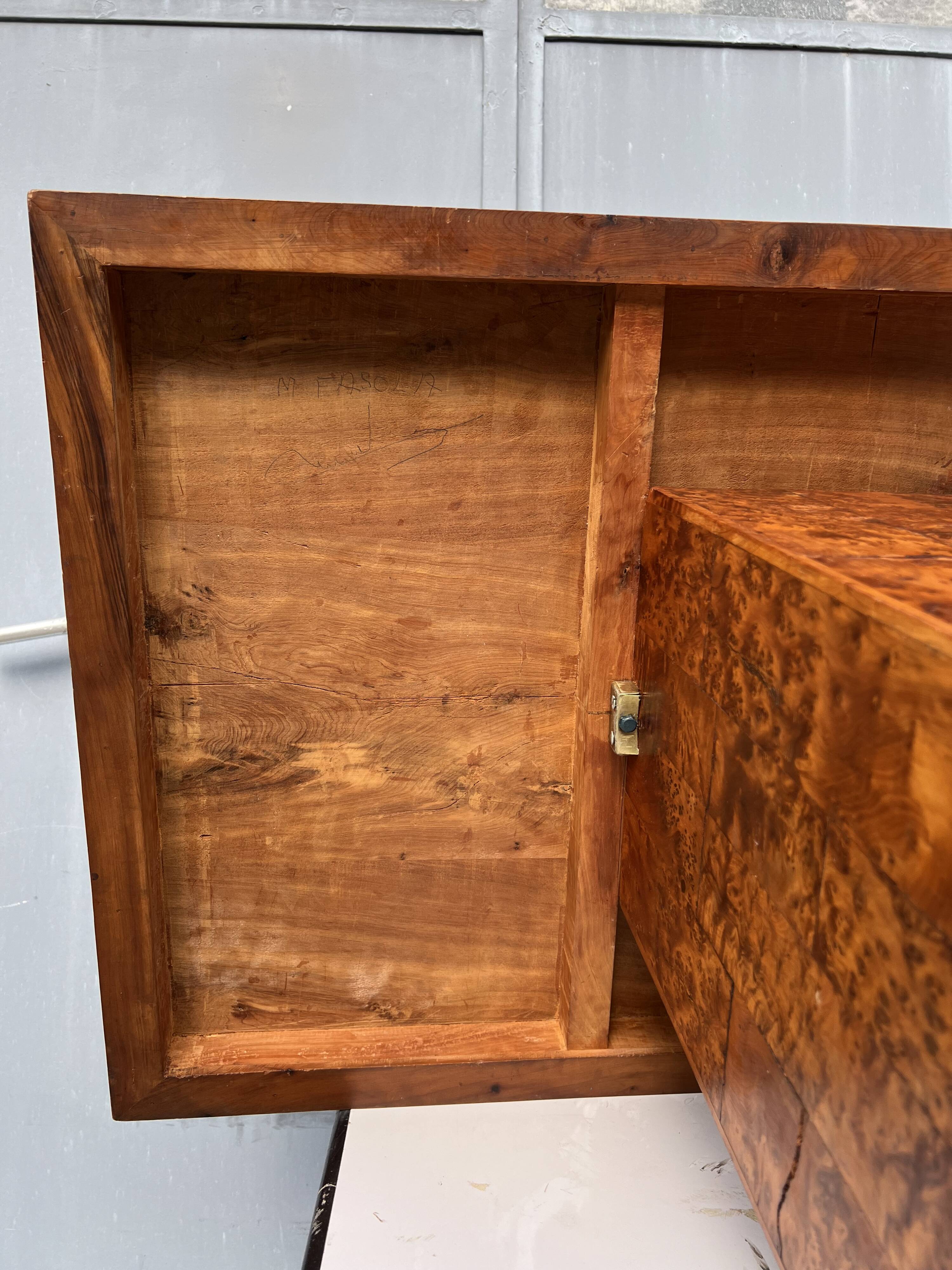 Vintage burl wood coffee table - 1970s