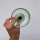 7 green Alsace wine glasses