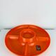 Vintage 1970s orange plastic Prisunic Flair aperitif platter