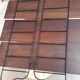 Etagere scandinave 1940 a 50 tomado acier et 3 plateaux 65x19. Plaquage bois bisauté 60x86 super et