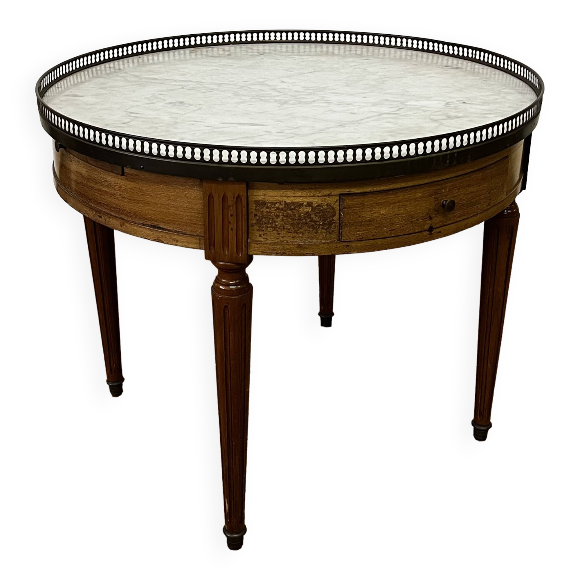 Guéridon - Table bouillotte de style Louis XVI