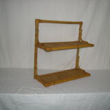 Rattan wall shelf - 60s bamboo