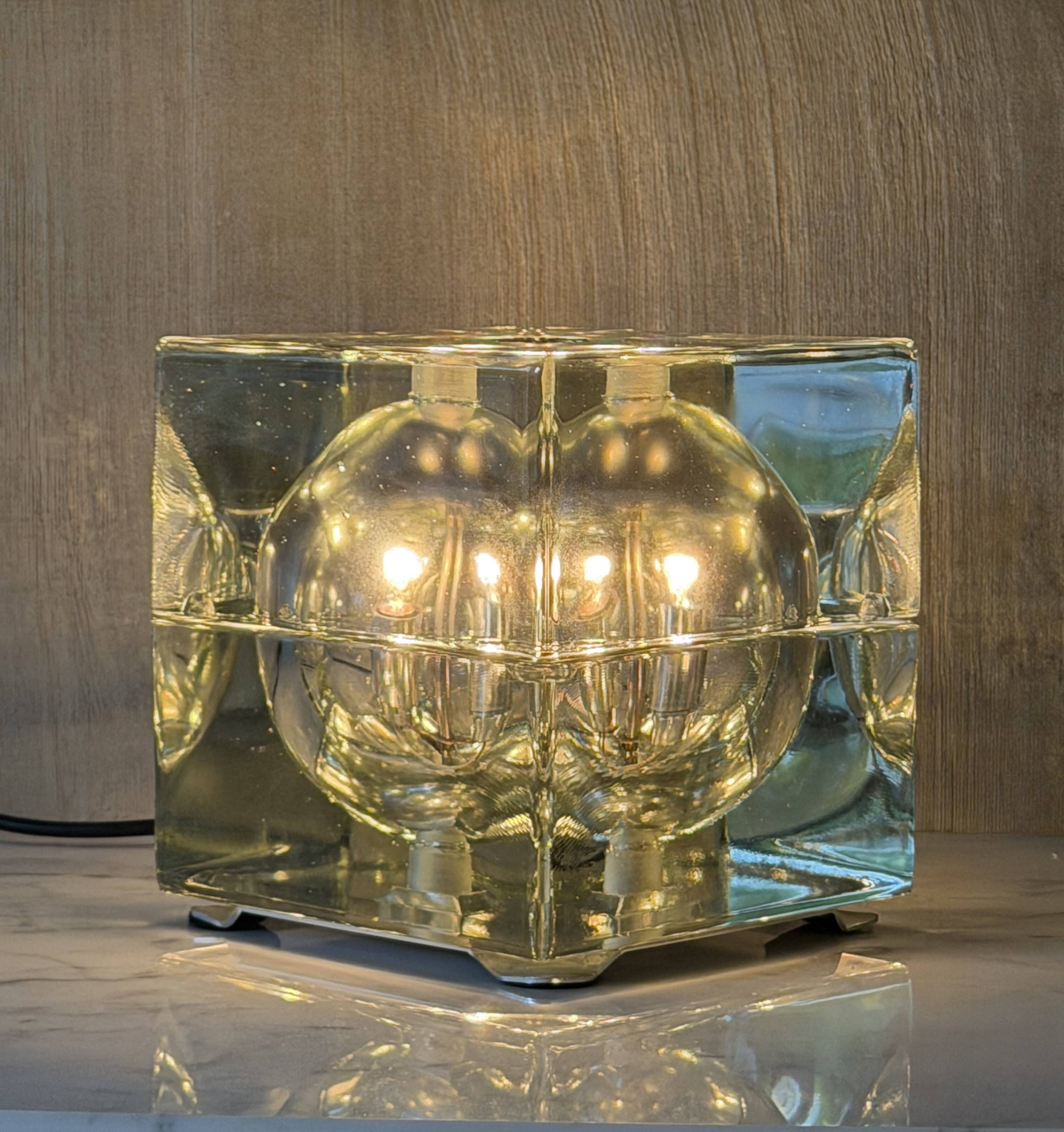 Cubosfera lamp by Alessandro Mendini for Fidenza Vetraria, 1968, Italy.