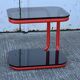 tubular and glass side table from the 1980s