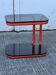 tubular and glass side table from the 1980s