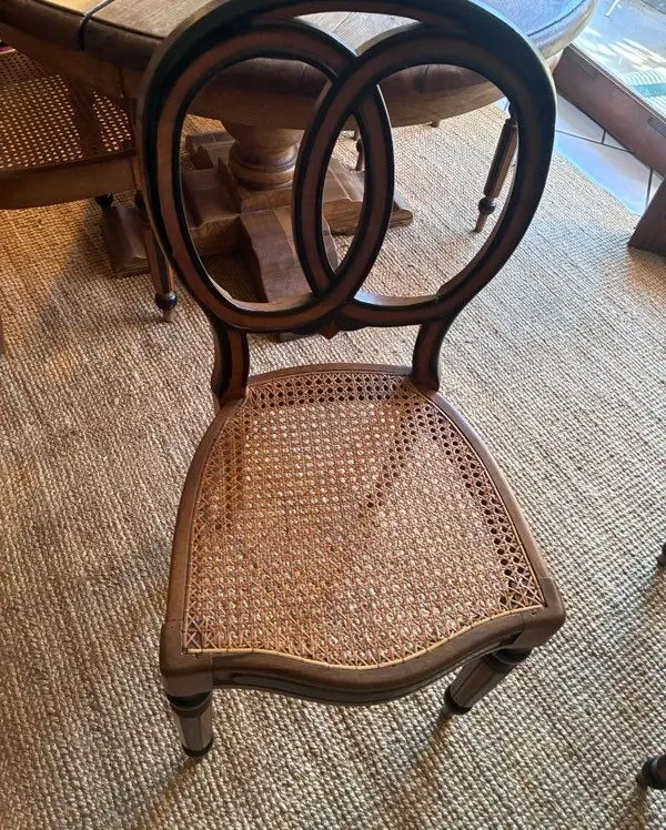 Napoleon III Medallion Chairs - Handmade Caning