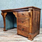 Rustic office empire era restoration in solid walnut around 1810