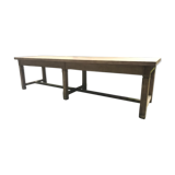 Oak draper table with an aero-crossed cropped
