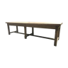 Oak draper table with an aero-crossed cropped