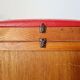 Vintage fisherman’s chest – Work stool with faux leather seat