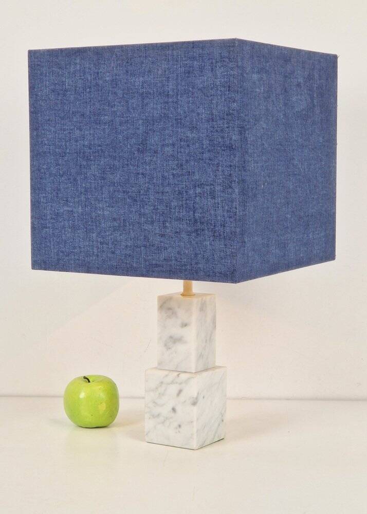 Vintage Carrara Marble Table Lamp, 1960s
