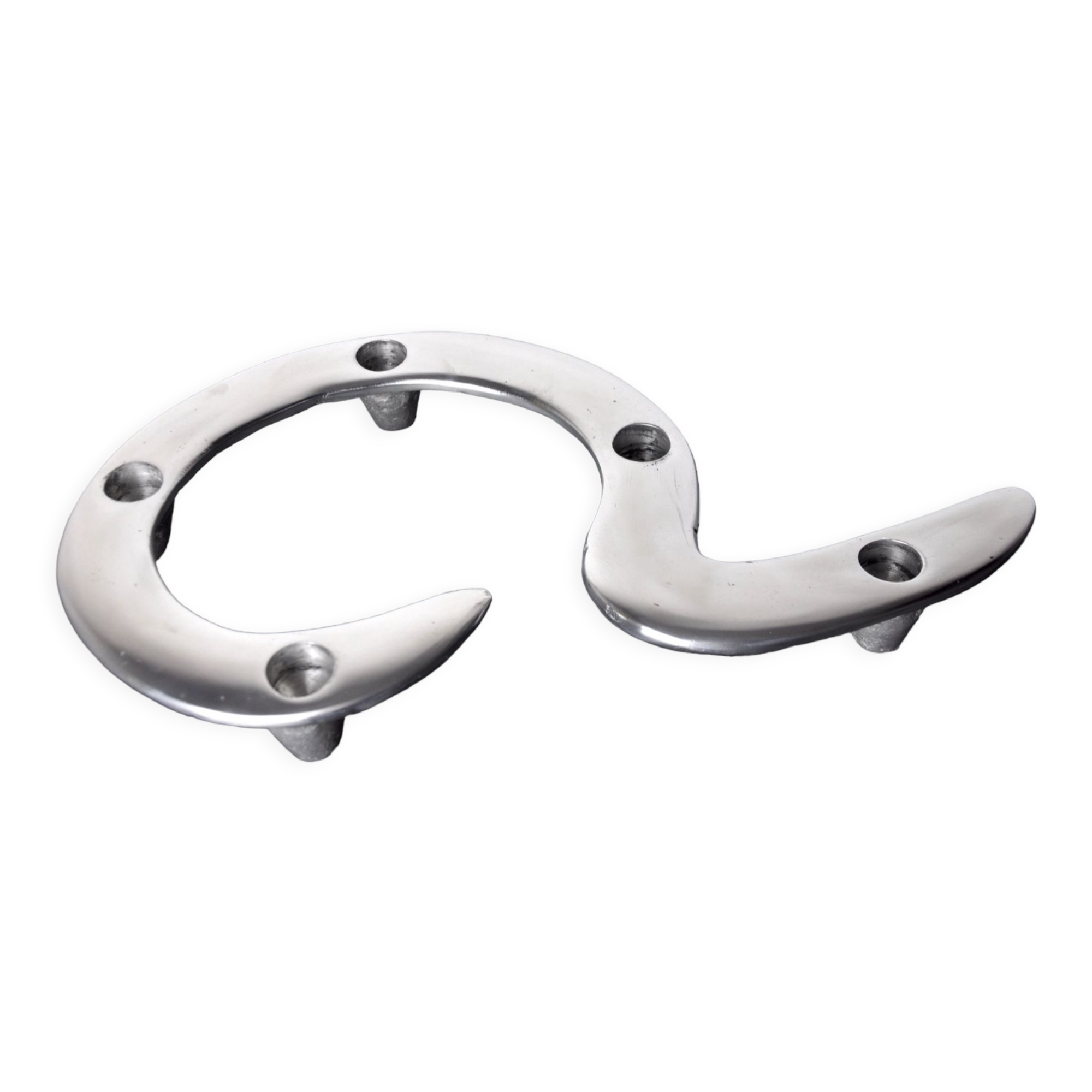 Zigzag candle holder by Matthew Hilton, aluminium, England, 1980