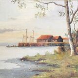 Painting: oil on canvas - seaside