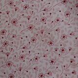 Set of 9 dessert plates in earthenware of Sarreguemines - Décor of pink flowers - 1970