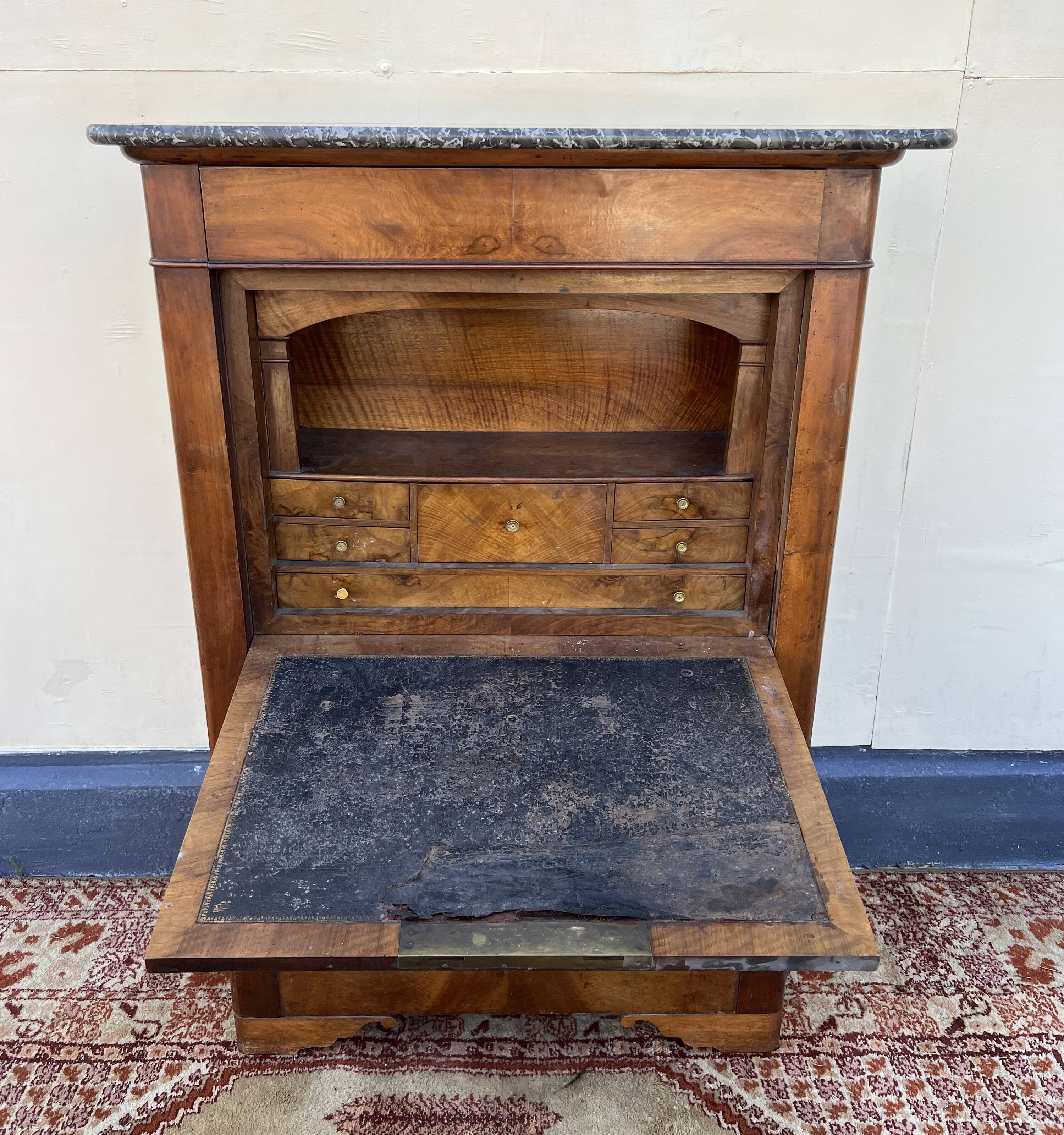 Secrétaire époque restauration en acajou