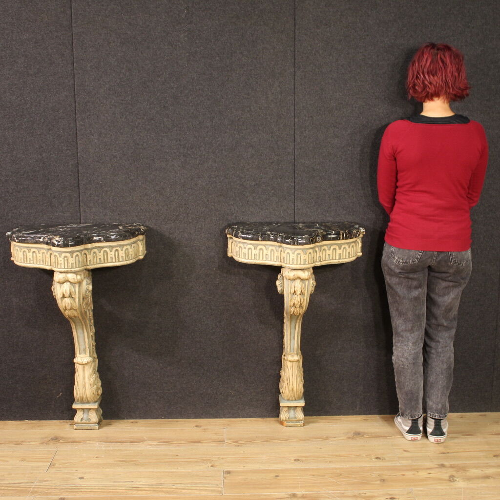 Pair of Venetian consoles from the 1950s