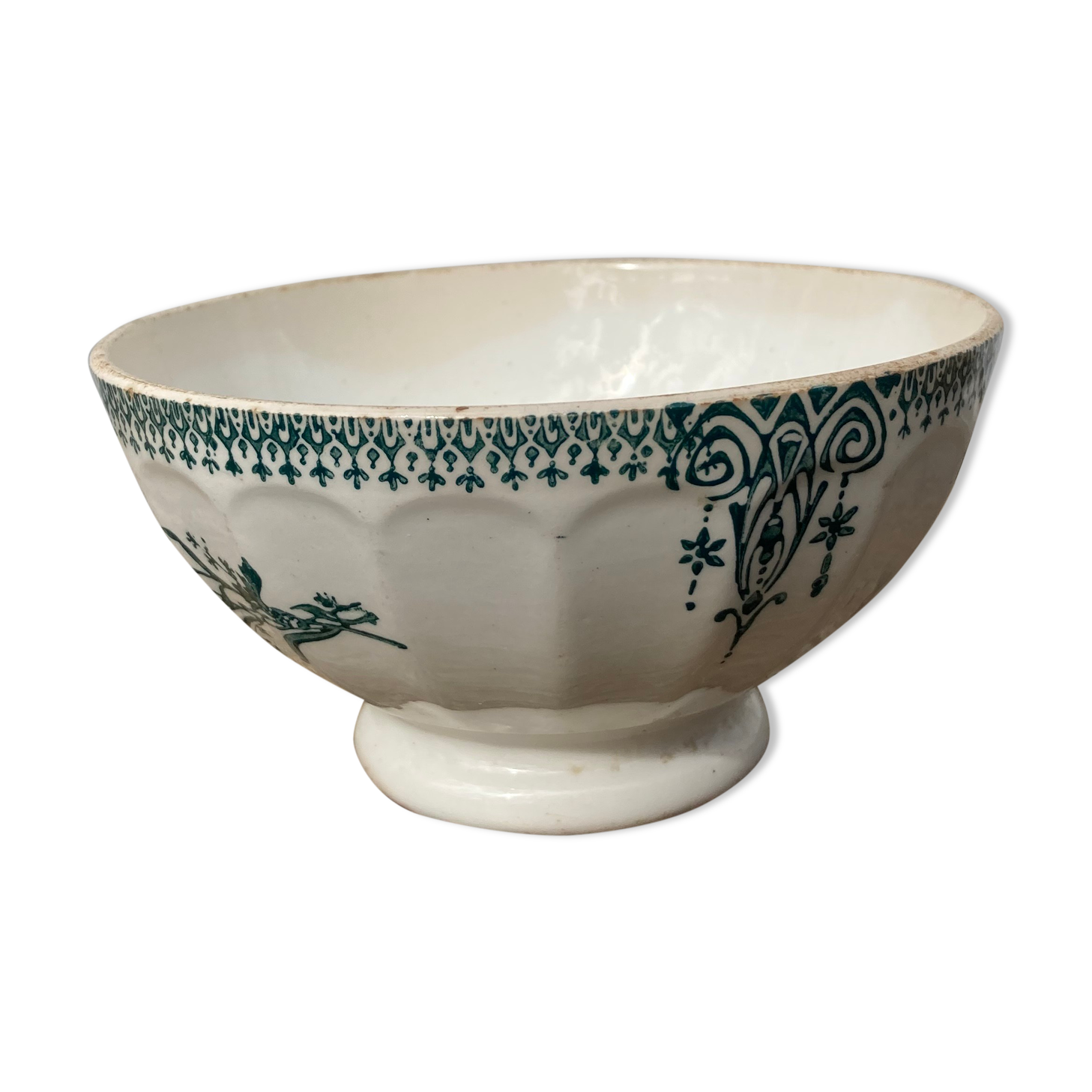 Old bowl Sarreguemines Digoin 400 Saint Amand in blue earthenware / vintage ceramic