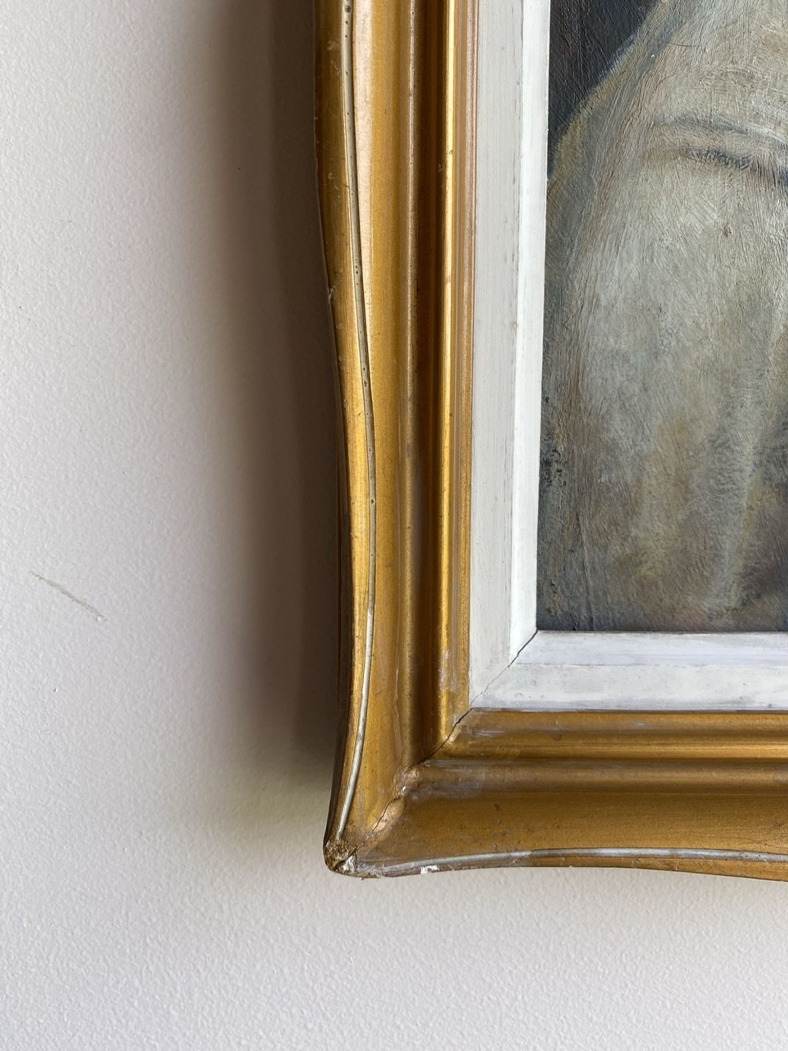 Old painting, portrait of a man with a turban, 20th century, signed