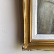 Old painting, portrait of a man with a turban, 20th century, signed