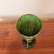 Antique Legras vase – Emerald green glass with floral gold enamel – Art Nouveau