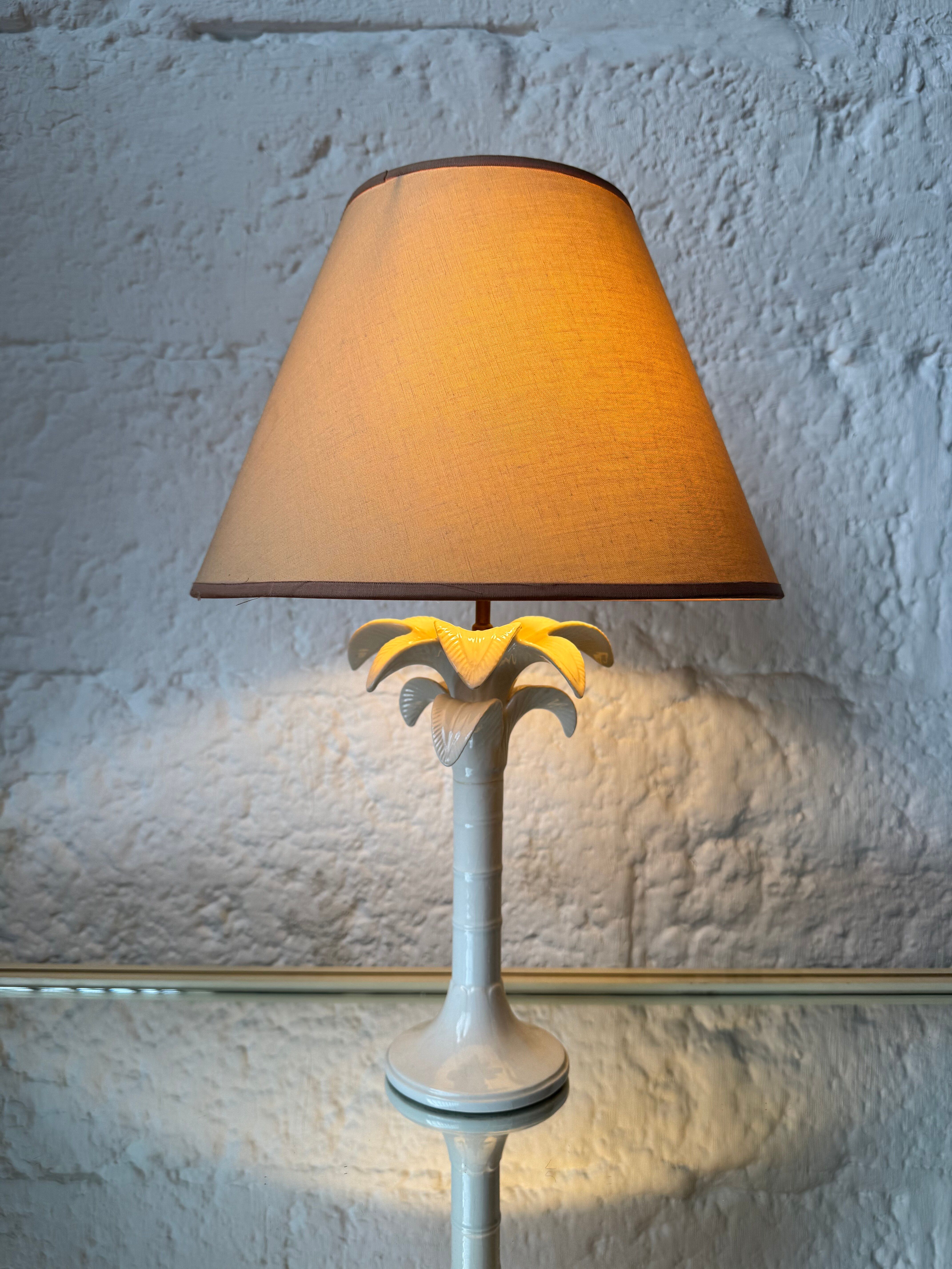Ceramic palm tree lamp Tommaso Barbi 1960s