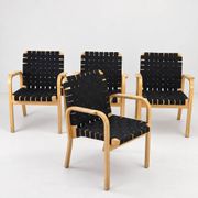 Model 45 Lounge Chairs by Alvar Aalto for Artek, 1970s, Set of 4