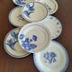 8 French earthenware dinner plates (Gien Sarreguemines Digoin Moulin des Loups Orchies)