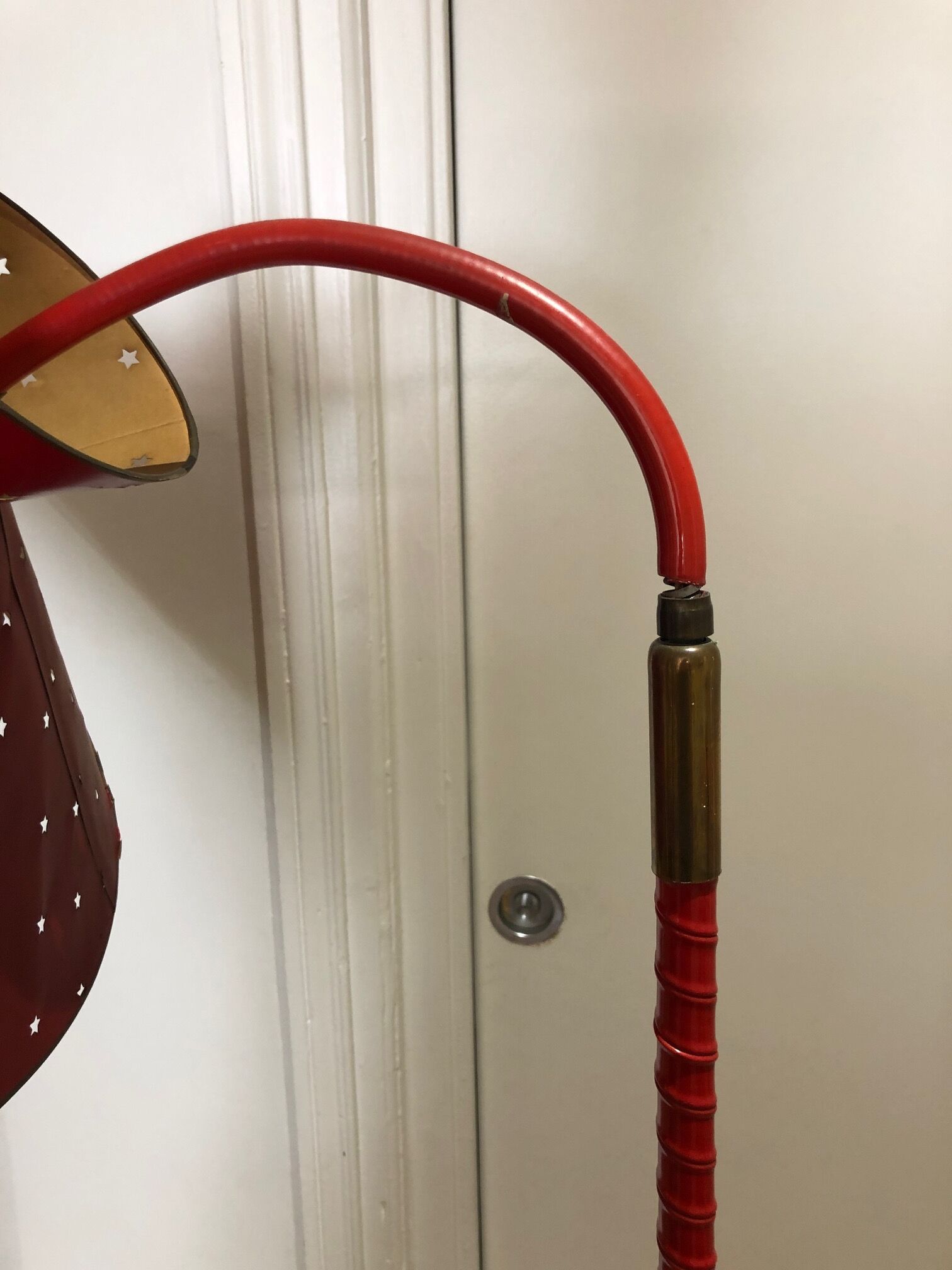 Lamppost with paper lampshade 1950