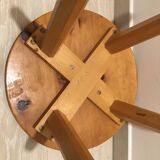 Round wooden stool