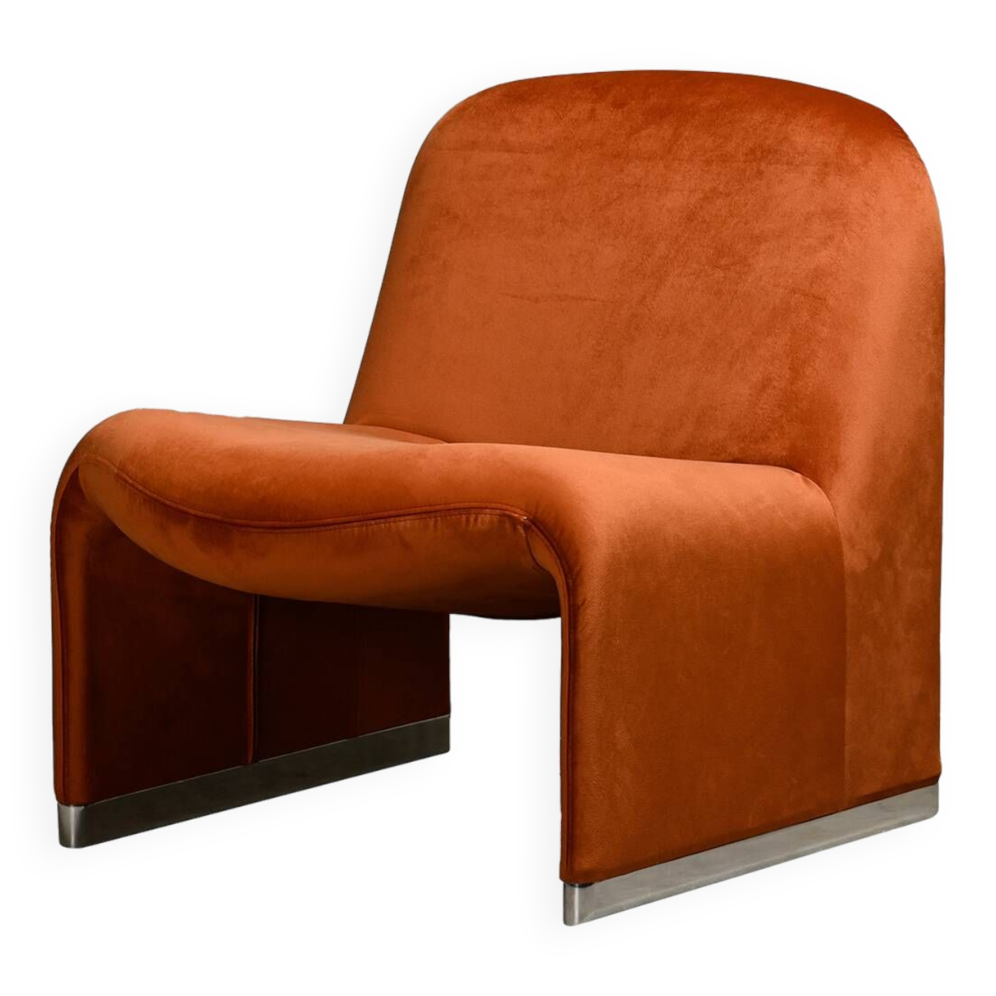 Giancarlo Piretti Alky Lounge Chair in Autumn Velvet for Anonima