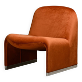 Fauteuil lounge Giancarlo Piretti Alky en velours d'automne pour Anonima Castelli, Italie