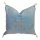 Handmade Moroccan silk cushion cover, cactus pattern