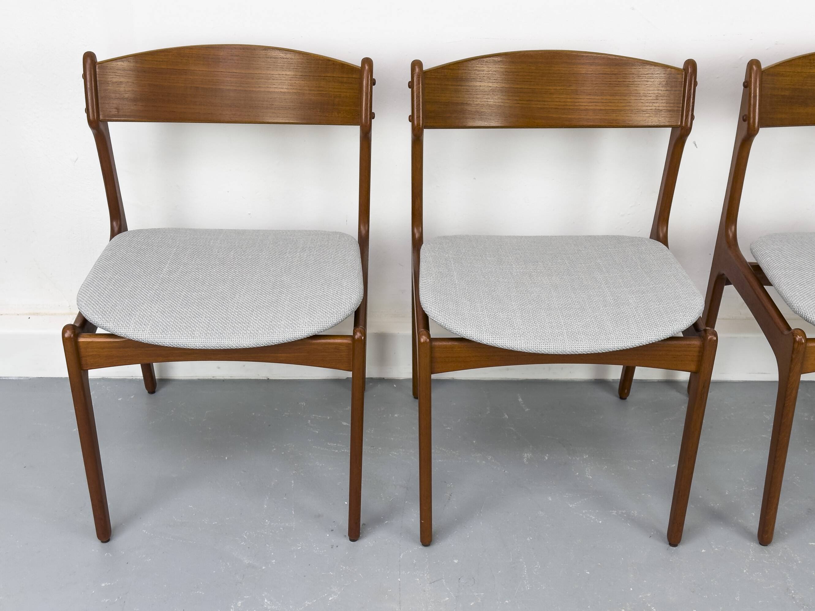 Danish Teak Dining Chairs by Erik Buch for OD Møbler, 1960s, Set of 4