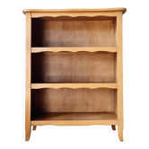 Honey-coloured antique wooden bookcase - antique library